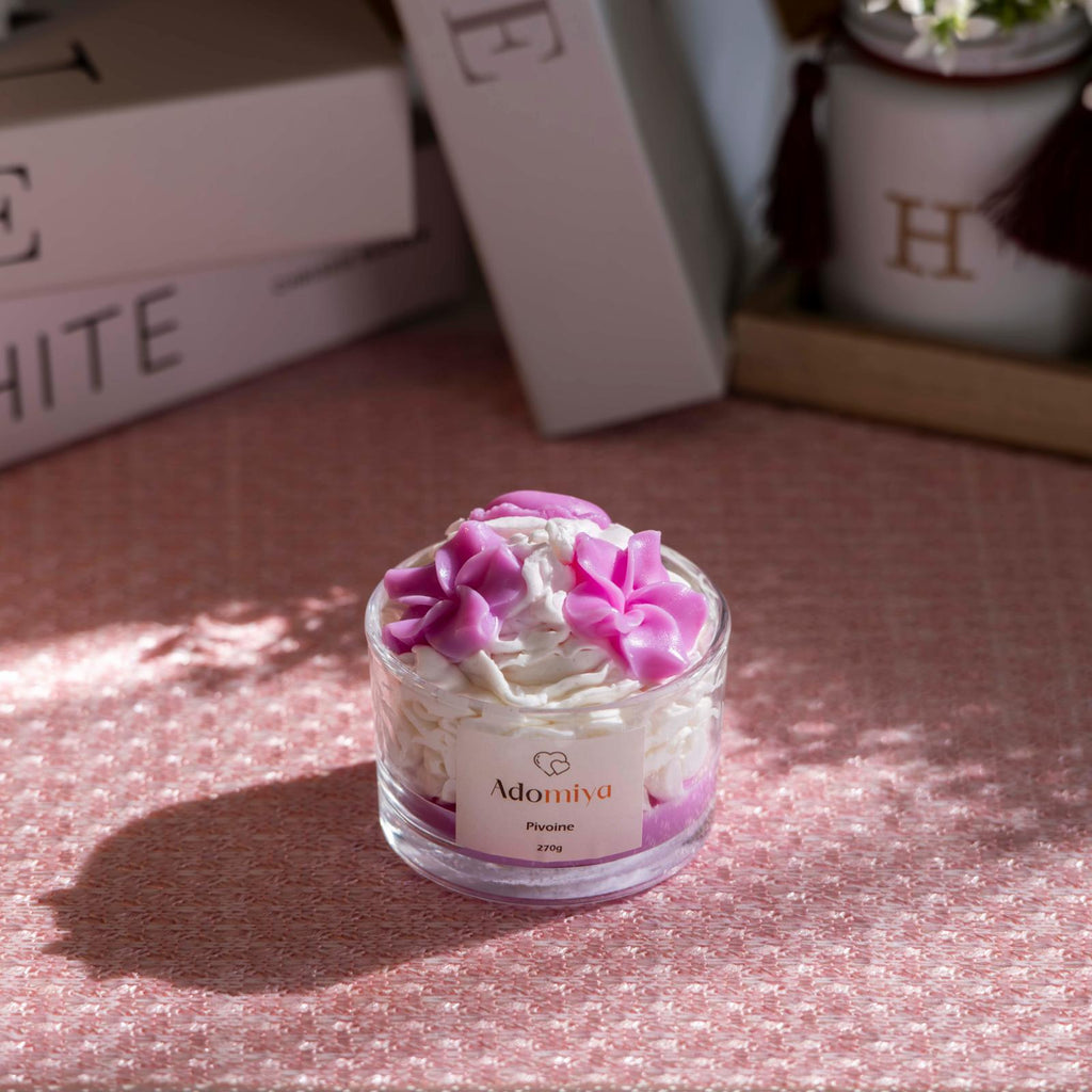 Bougie pivoine gourmande